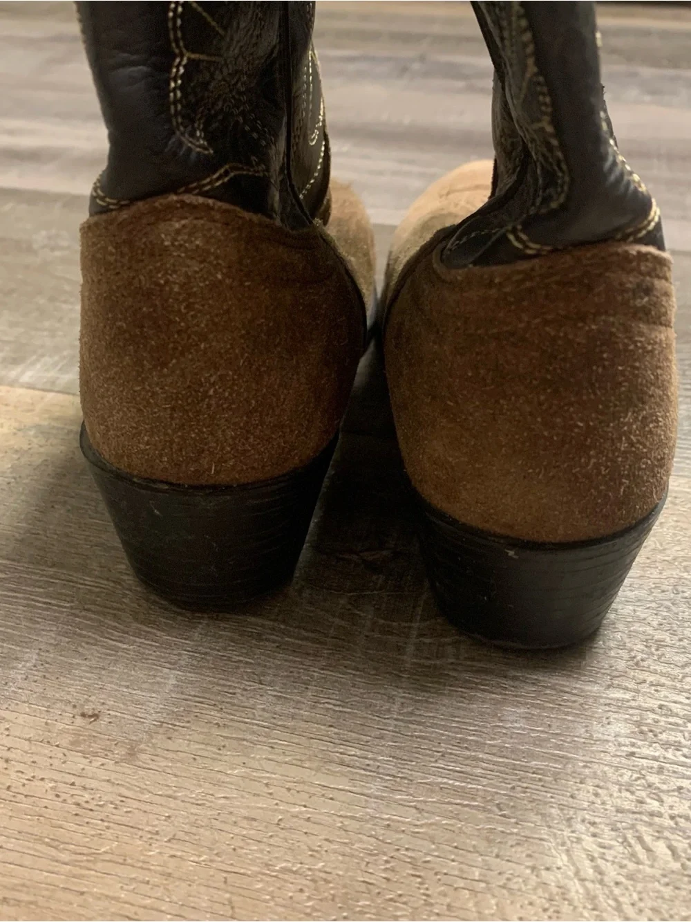 Masterson Boot Company Youth Size 3 Brown Leather Cowboy Boots Western Rodeo